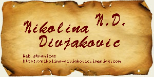 Nikolina Divjaković vizit kartica